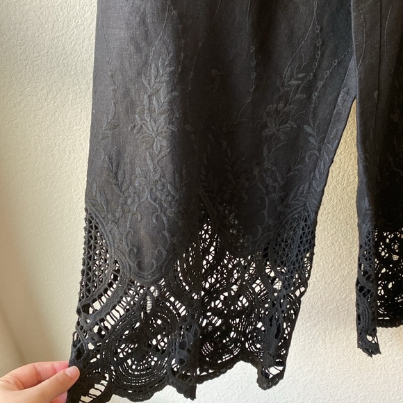 John Mark | Linen eyelet pants - Picture 3 of 5